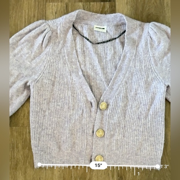 Purple CottageCore Soft Crop Sweater - Picture 7 of 11